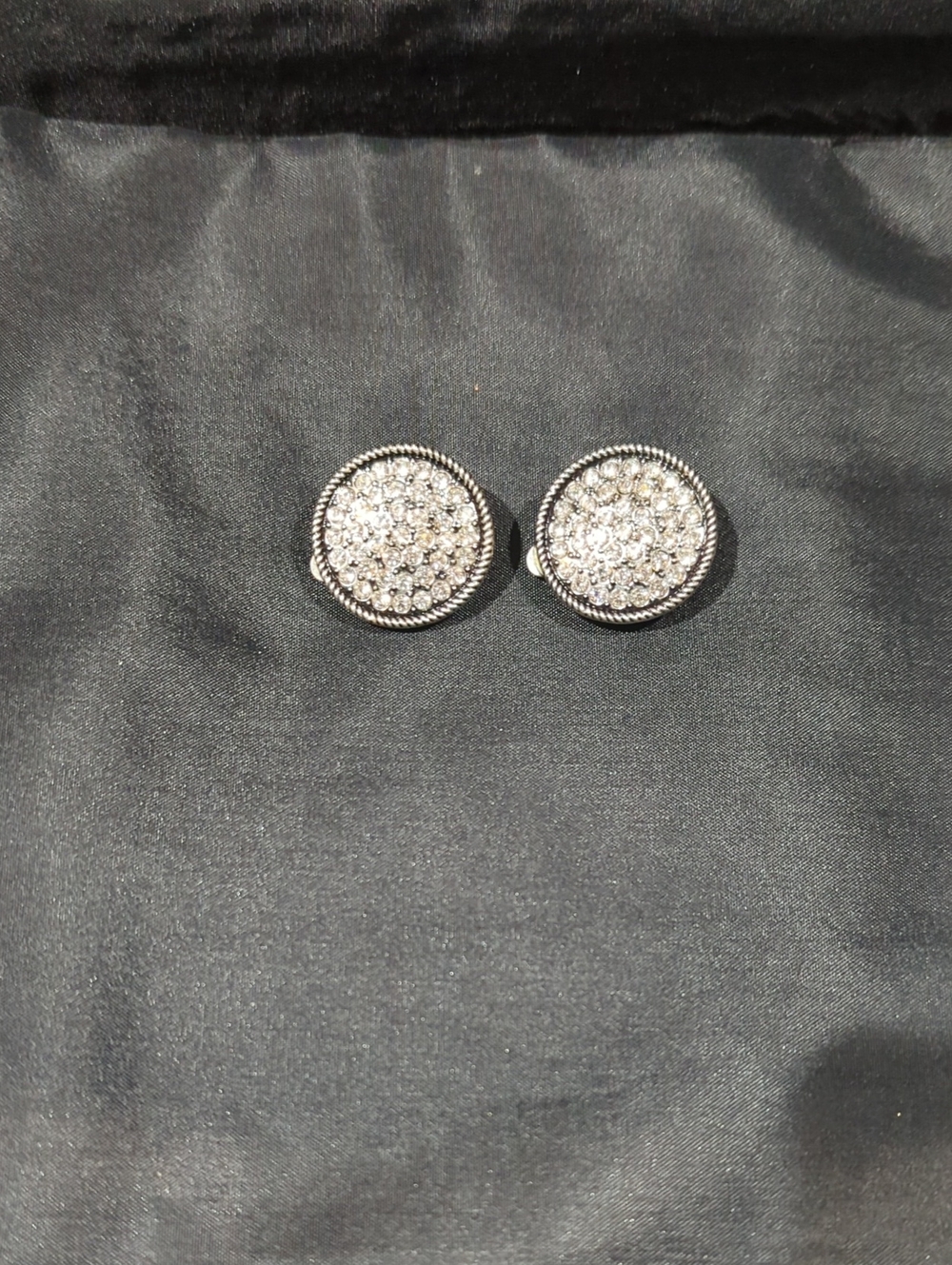 Sparkling Round Pavé Crystal Stud Earrings